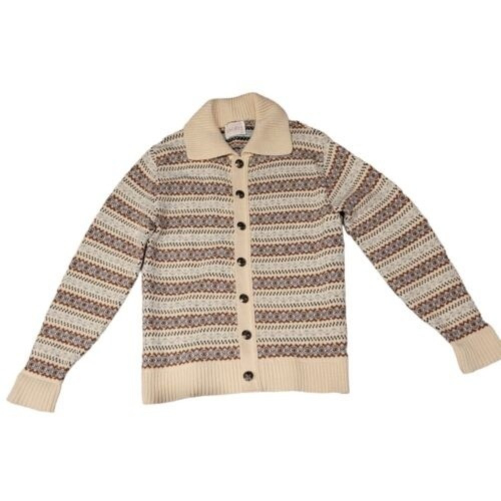 Lord Jeff Hughes  Vtg Made In USA Sweater Pullover Men's Size Large Cardigan